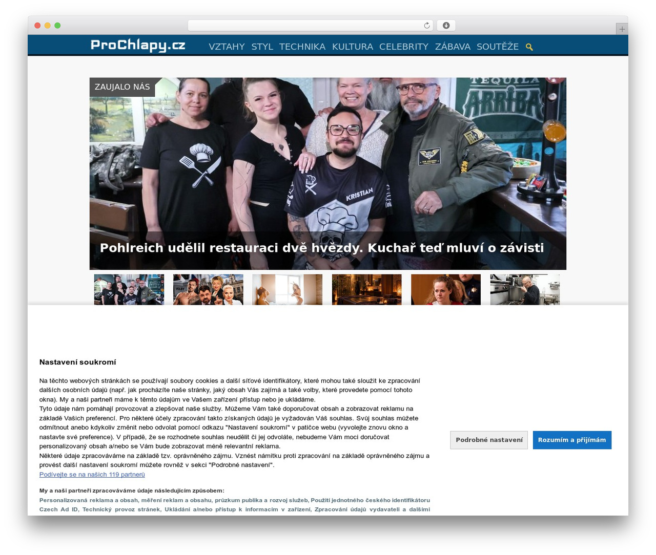 ProChlapy WordPress website theme - prochlapy.cz