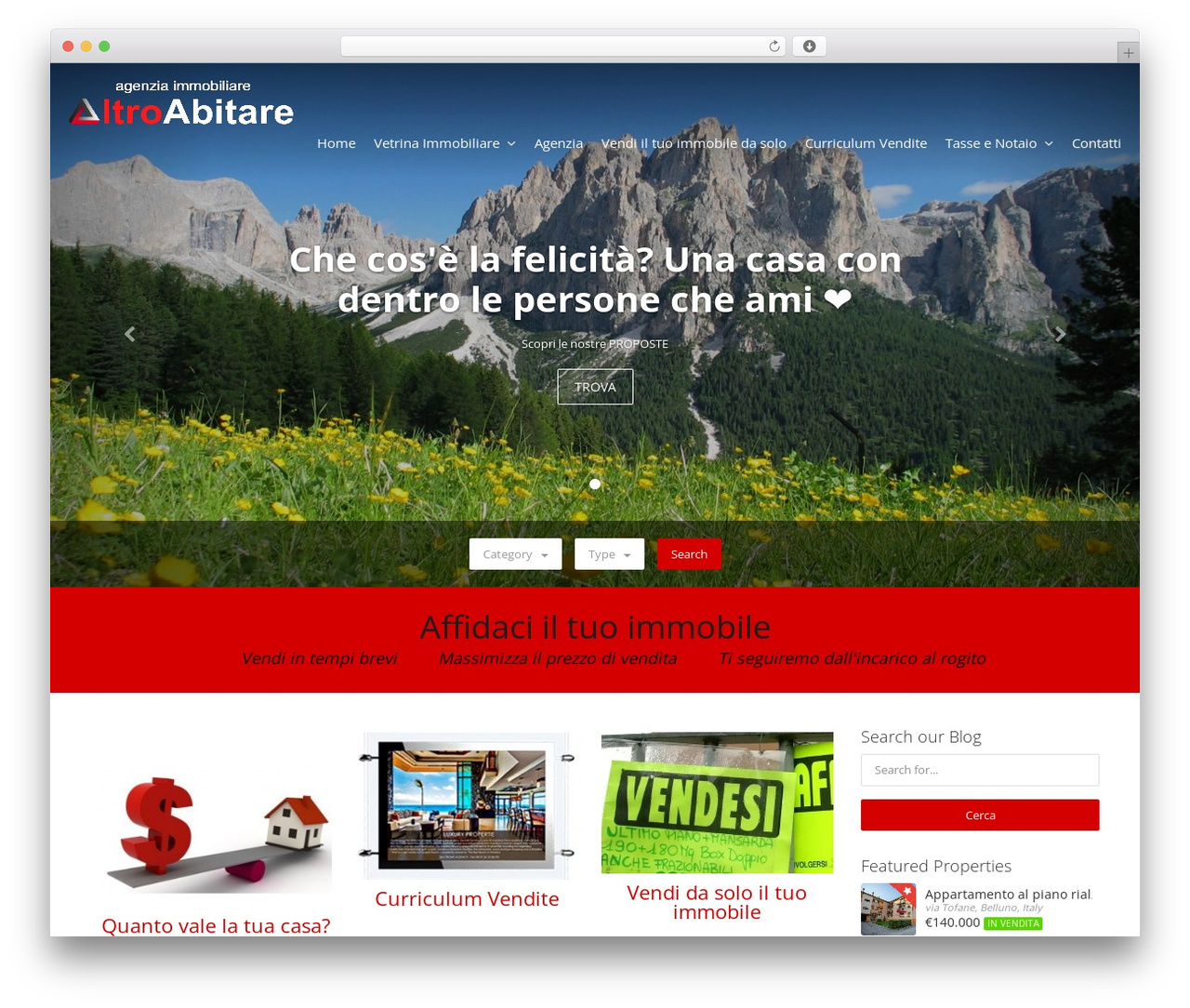 RealesWP top WordPress theme - www.altroabitare.com
