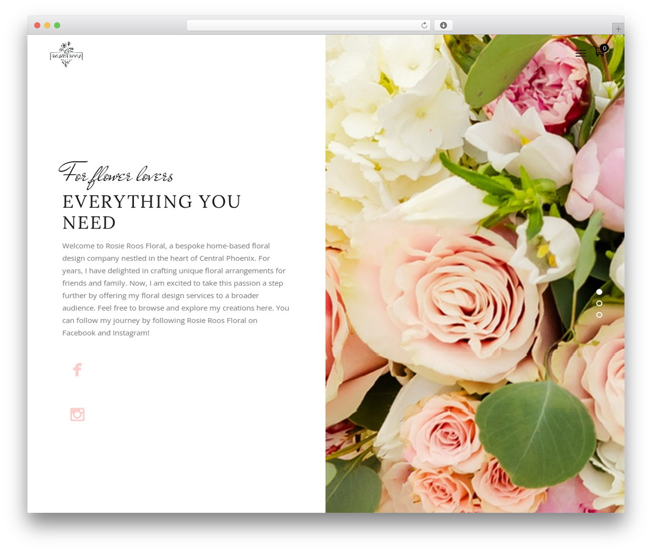 Rosebud theme WordPress - rosieroosfloral.com