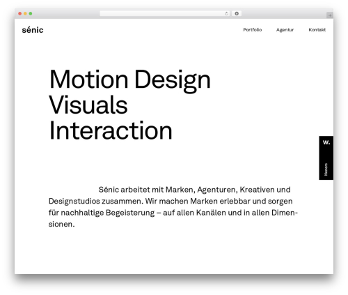 Senic theme WordPress - senic.ch