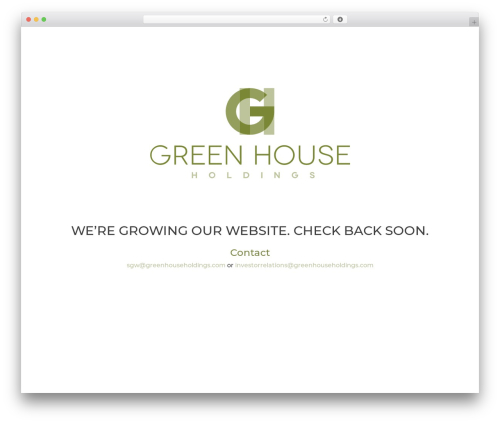 Theme WordPress Divi - greenhouseholdings.com