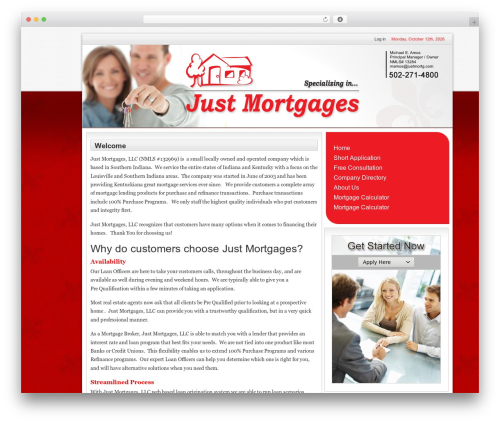 Theme WordPress Infinity Remix - justmortg.com