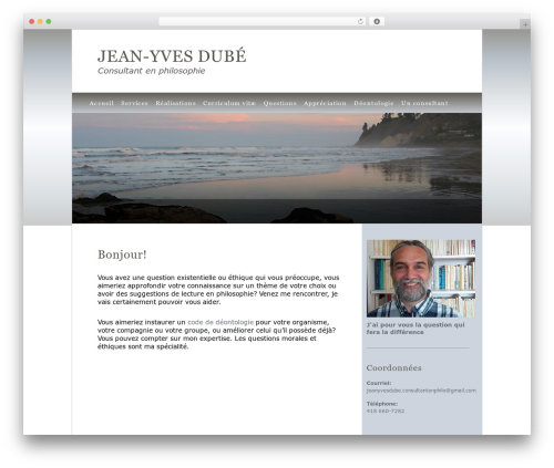 WordPress theme Tranquil Reflections - jeanyvesdube.com