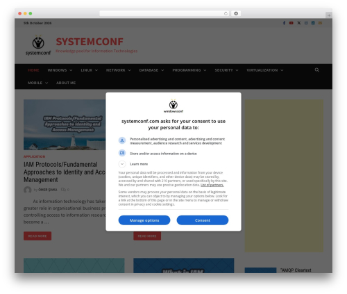 WordPress theme Bam - systemconf.com