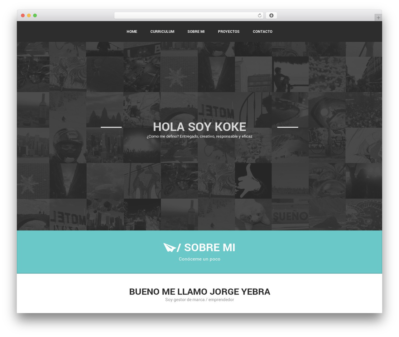 WordPress theme Confidence Theme - jorgeyebra.es