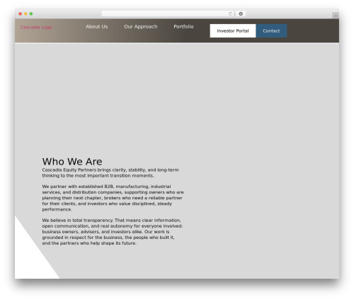 WordPress theme Hello Elementor - cascadiaequity.com