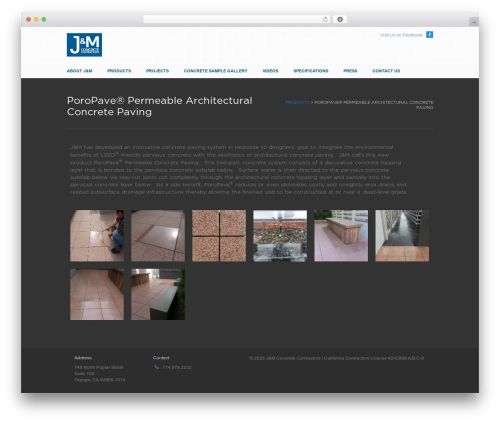 Wp video gallery WordPress plugin - jmcontractors.com/products/poropave-concrete-paving