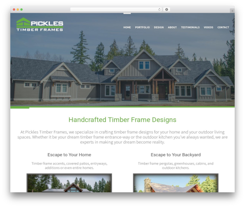 Cluster WP theme - picklestimberframes.com