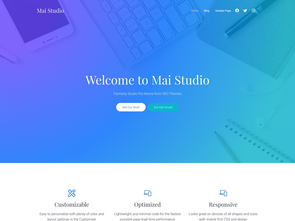 Mai Studio WordPress template