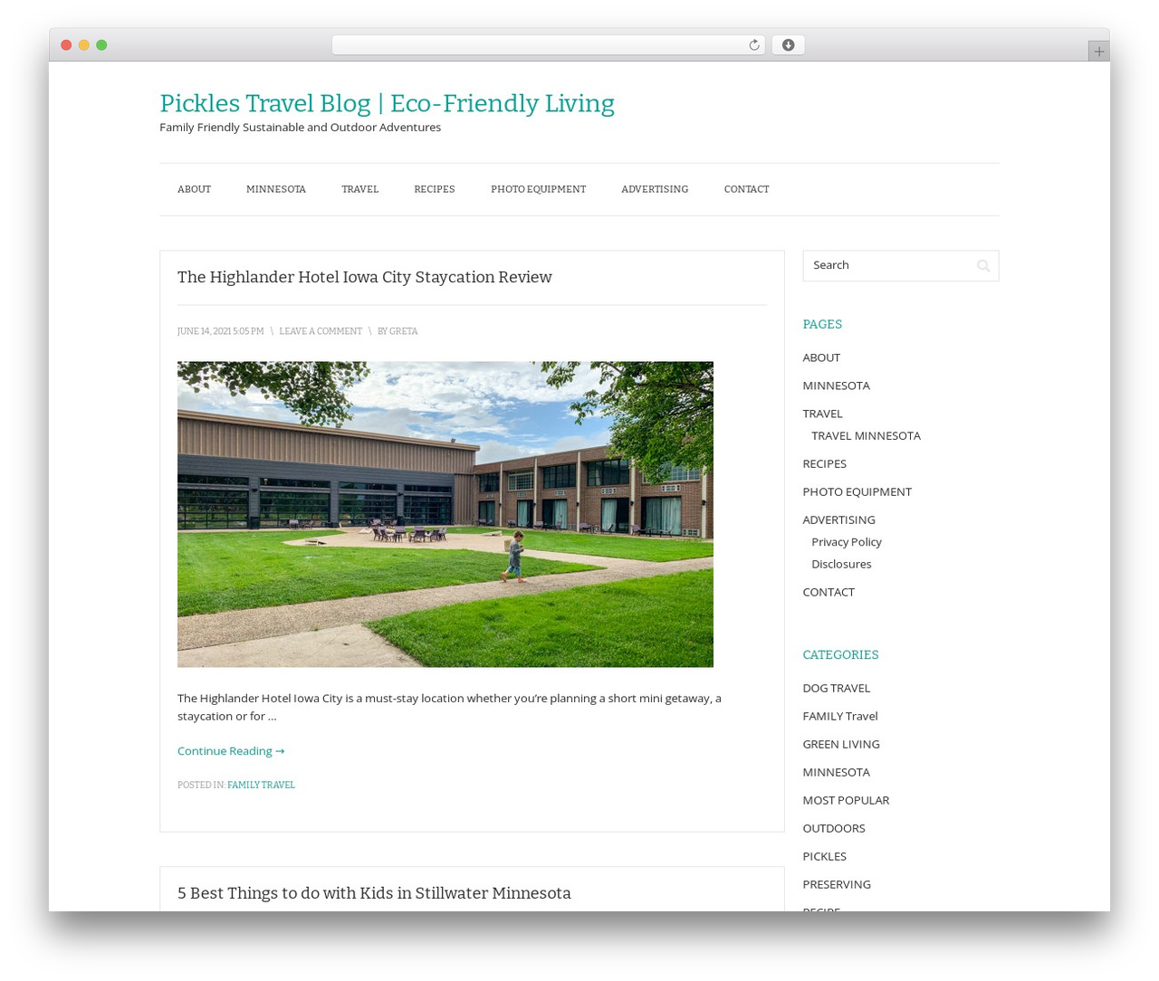 Prana WordPress theme - picklestravel.com