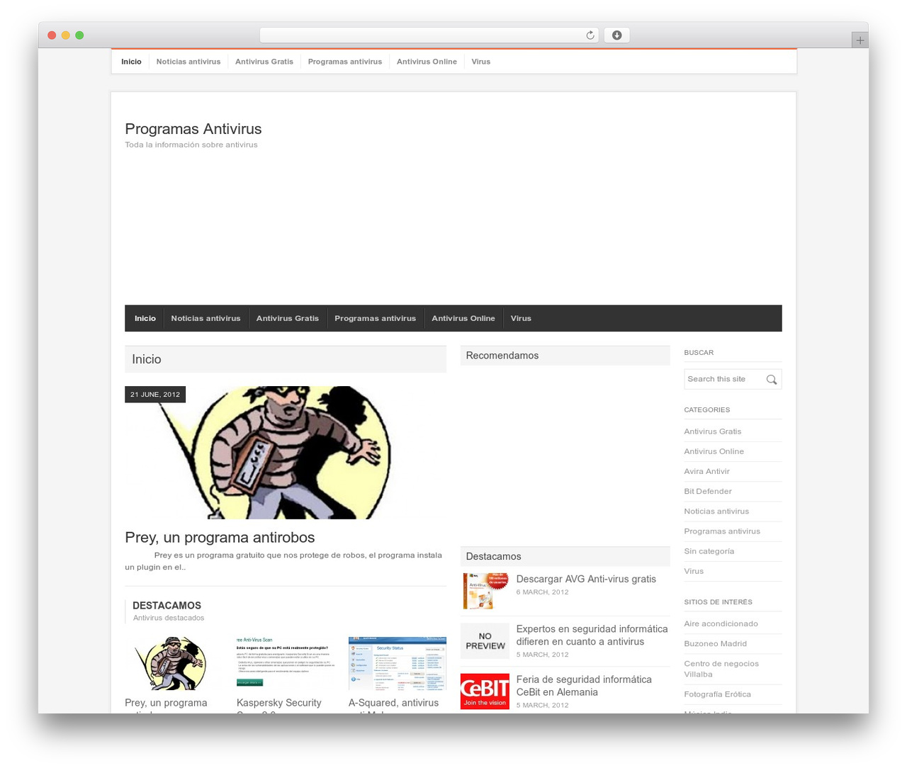 Theme WordPress Volt - programasantivirus.net