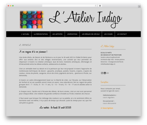 Vortex theme WordPress - latelierindigo.ch