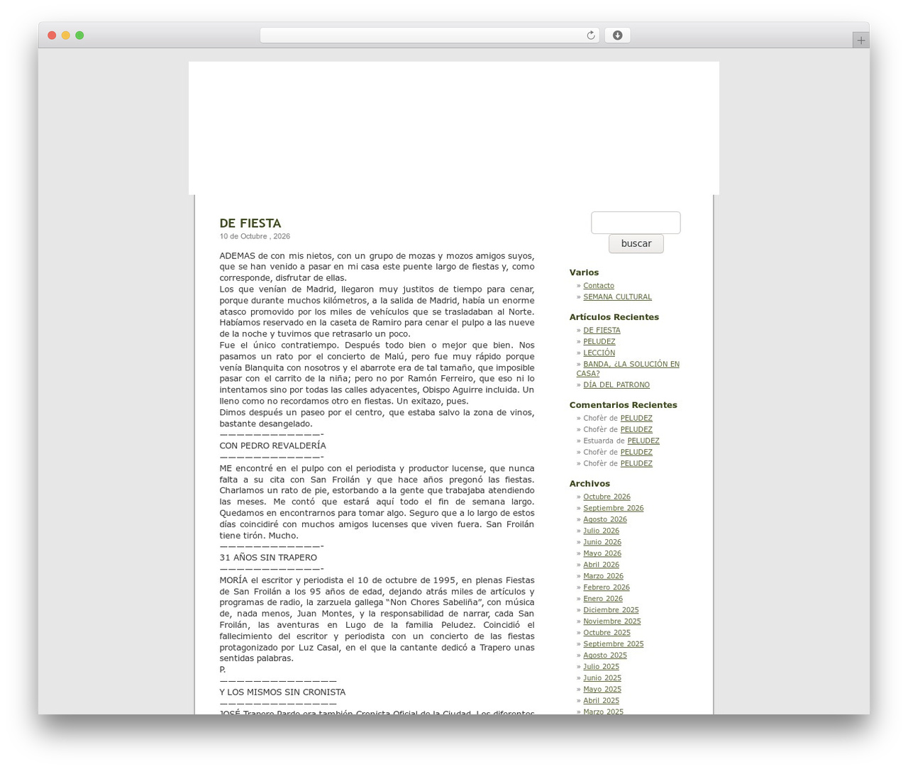 WordPress theme WordPress Default - pacorivera.galiciae.com