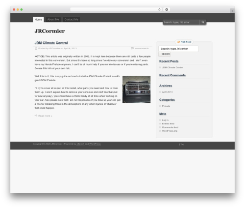WP theme zBench - jrcormier.ca WP theme zBench - jrcormier.ca