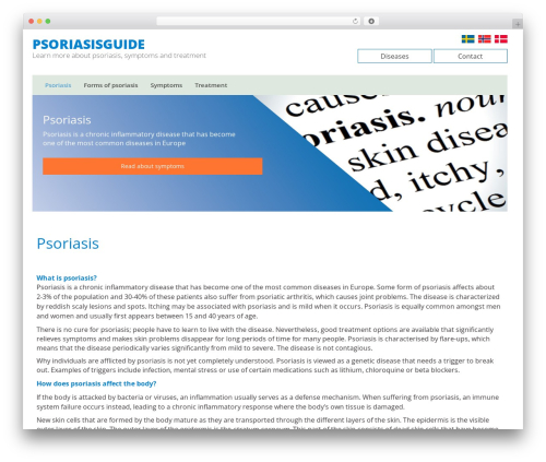 Bioglan Bootstrap Basic best WordPress theme - psoriasisguide.eu