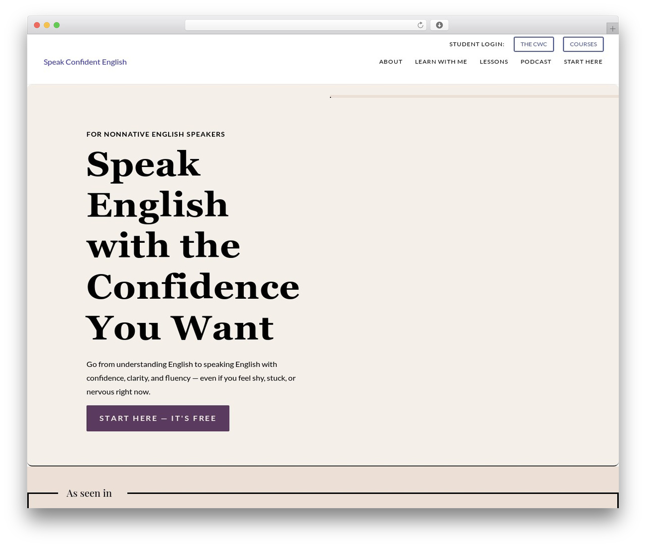 Divi WordPress theme - www.speakconfidentenglish.com