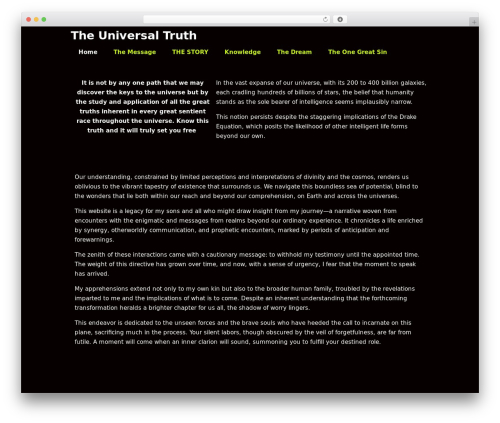 Sinatra Core (sinatra-core) free WordPress plugin - theuniversaltruth.org