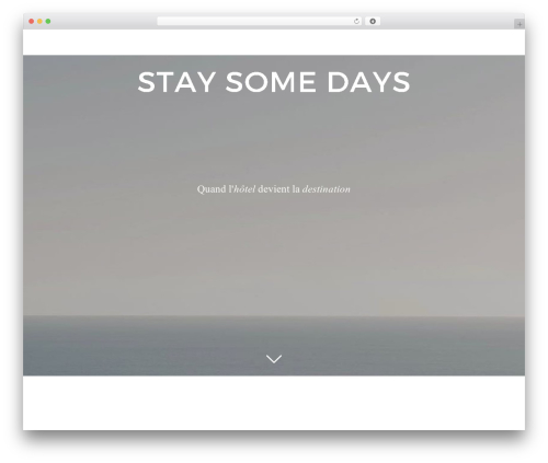 WordPress theme SSD - www.staysomedays.com