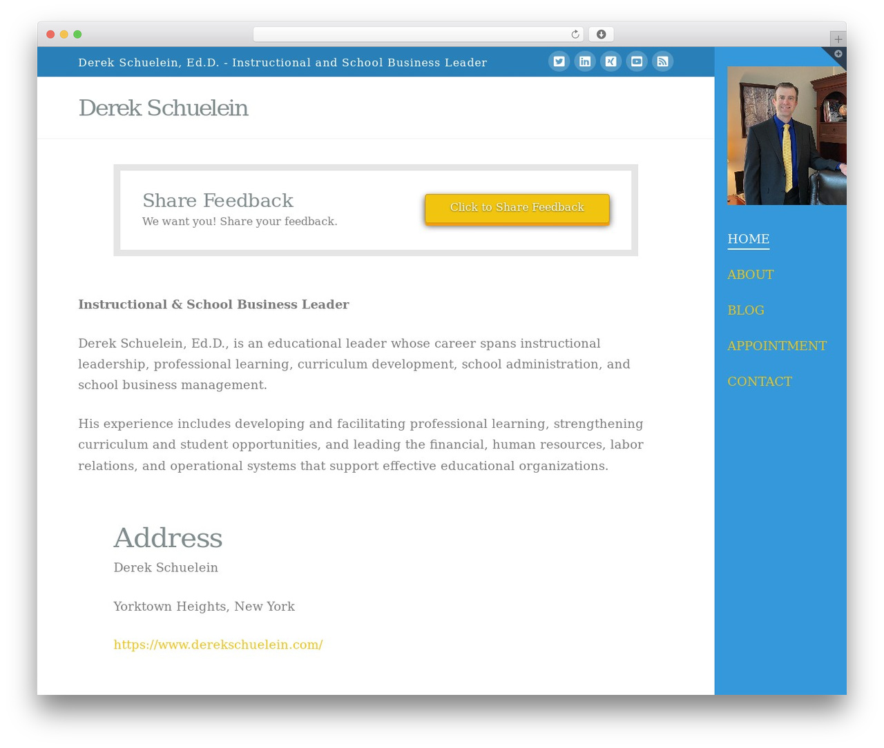 X WordPress theme - derekschuelein.com