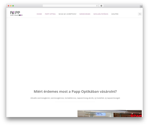 Blaszok theme WordPress - pappoptika.hu