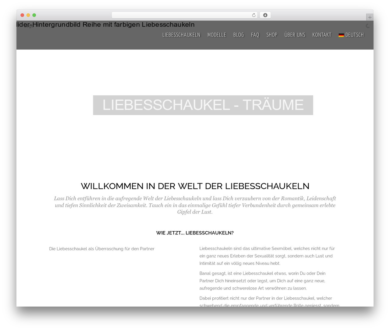 Bridge theme WordPress - liebesschaukel.ch Bridge theme WordPress - liebesschaukel.ch