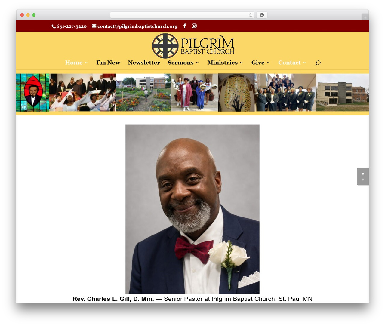 Divi theme WordPress - pilgrimbaptistchurch.org