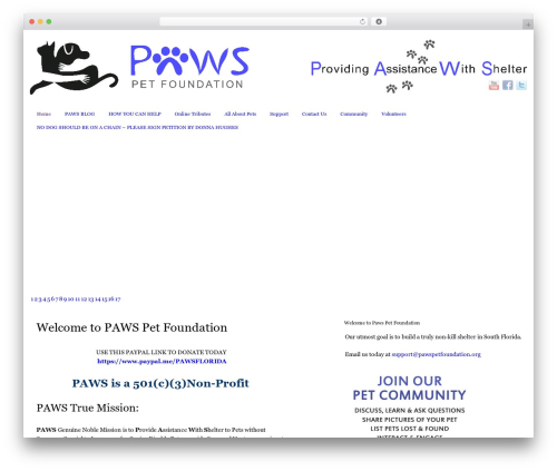 PageLines Framework best WordPress theme - pawspetfoundation.org