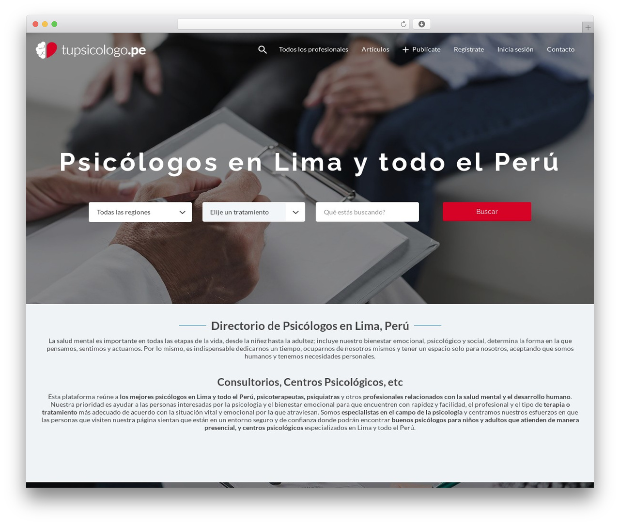 Theme WordPress Listify Child - tupsicologo.pe