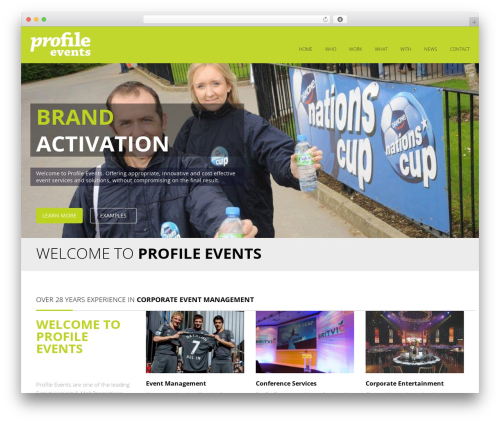 WordPress theme Profile Theme - profileevents.ie