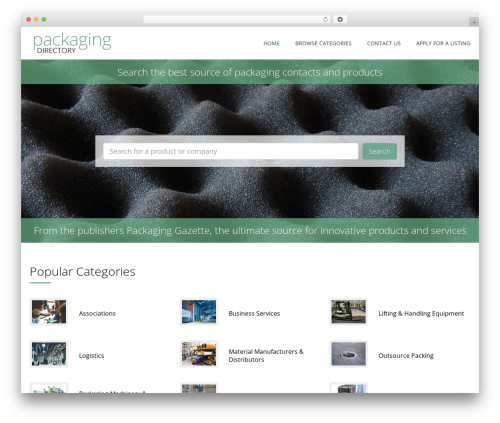 DirectoryPress WordPress theme - packagingdirectory.co.uk