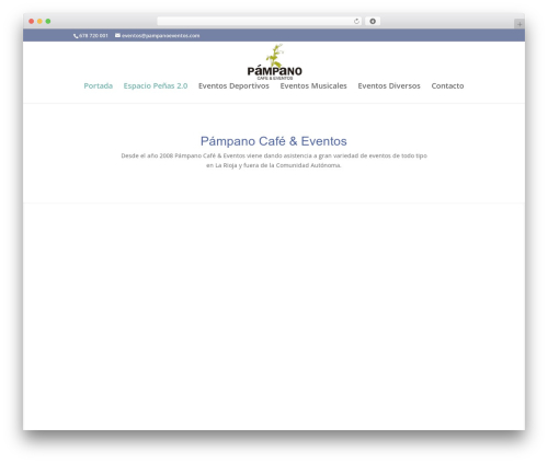 Divi best WordPress theme - pampanoeventos.com