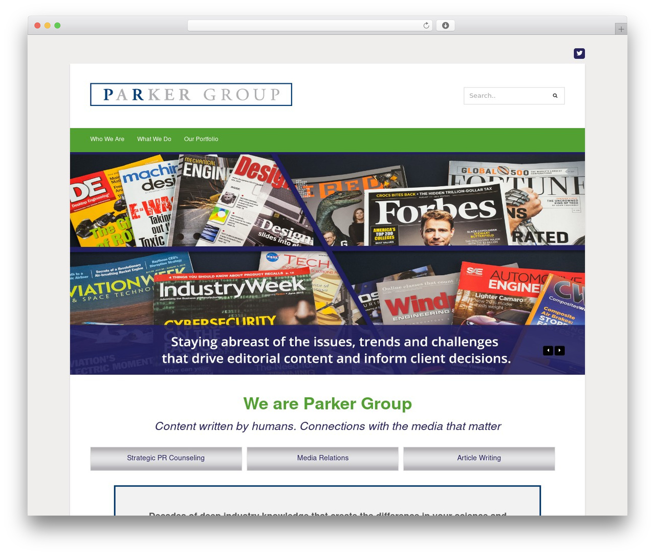 Function WP theme - parkergroup.com