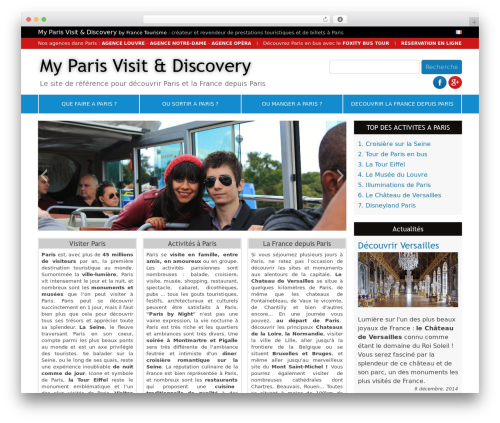 Kavya theme WordPress - paris-discovery.com/fr