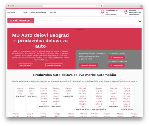 mdauto theme WordPress - www.mdautodelovi.rs