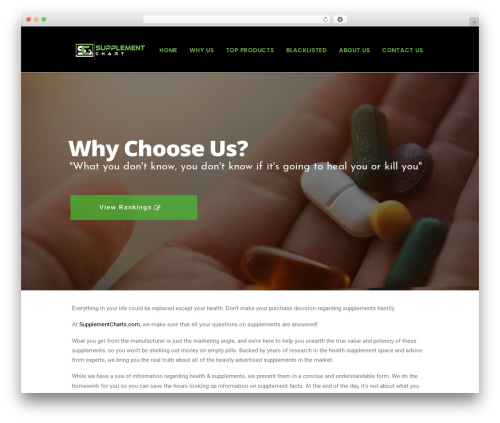 WordPress Charts (wp-charts) free WordPress plugin - supplementcharts.com