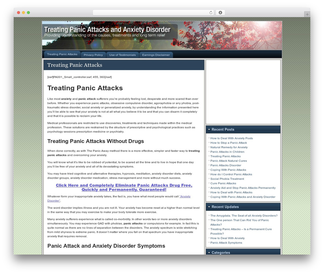 WordPress theme FlexSqueeze - panicanxietyaid.com