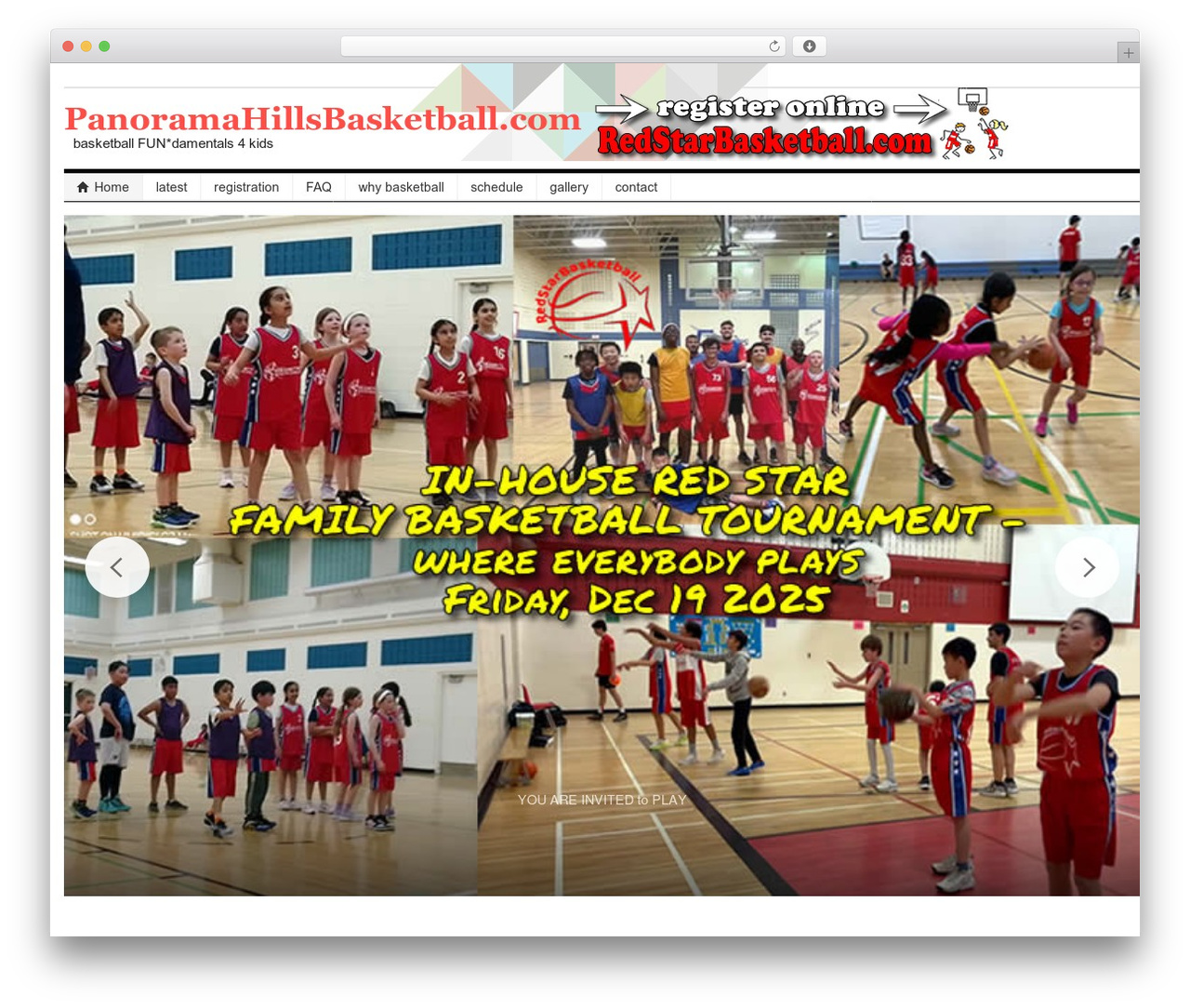 WordPress theme patterns - panoramahillsbasketball.com