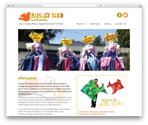Canvas theme WordPress - paisleybird.co.uk