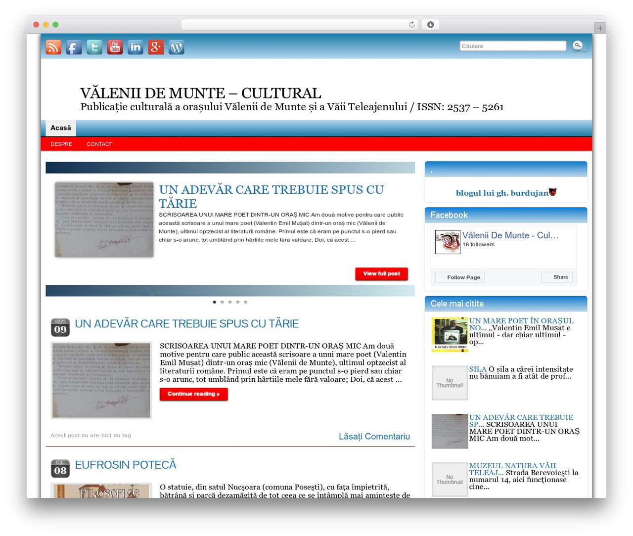 Graphene WordPress theme - press.burdujan.com