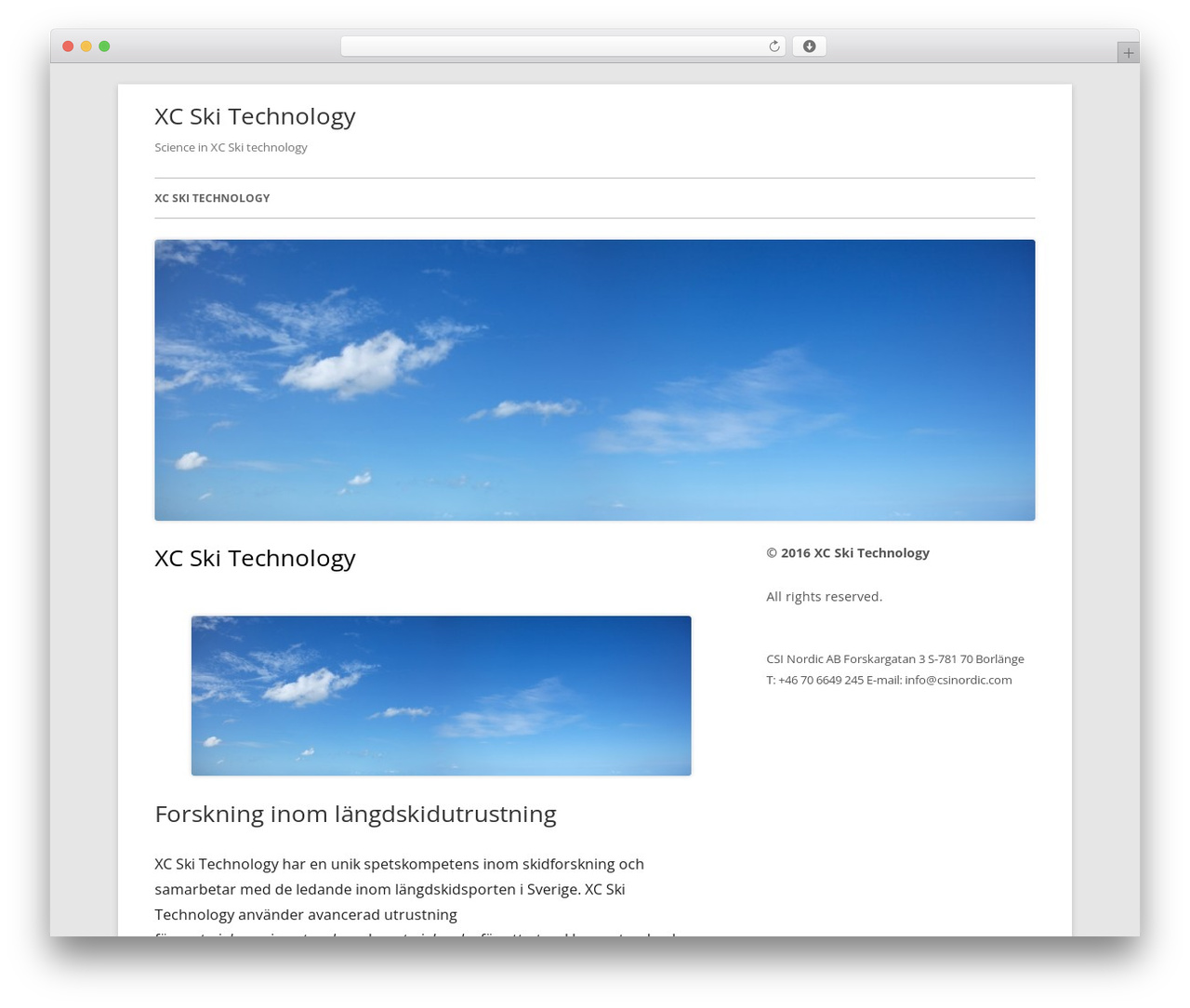 Theme WordPress Tiny Framework - xcskitechnology.com
