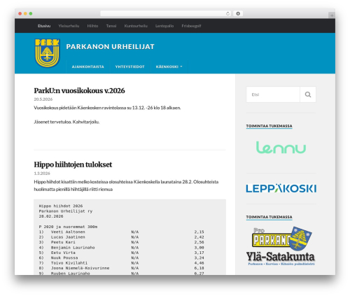 WordPress theme Rowling - parkanonurheilijat.fi