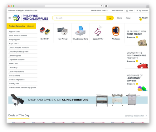 Electro medical WordPress theme - philmedicalsupplies.com