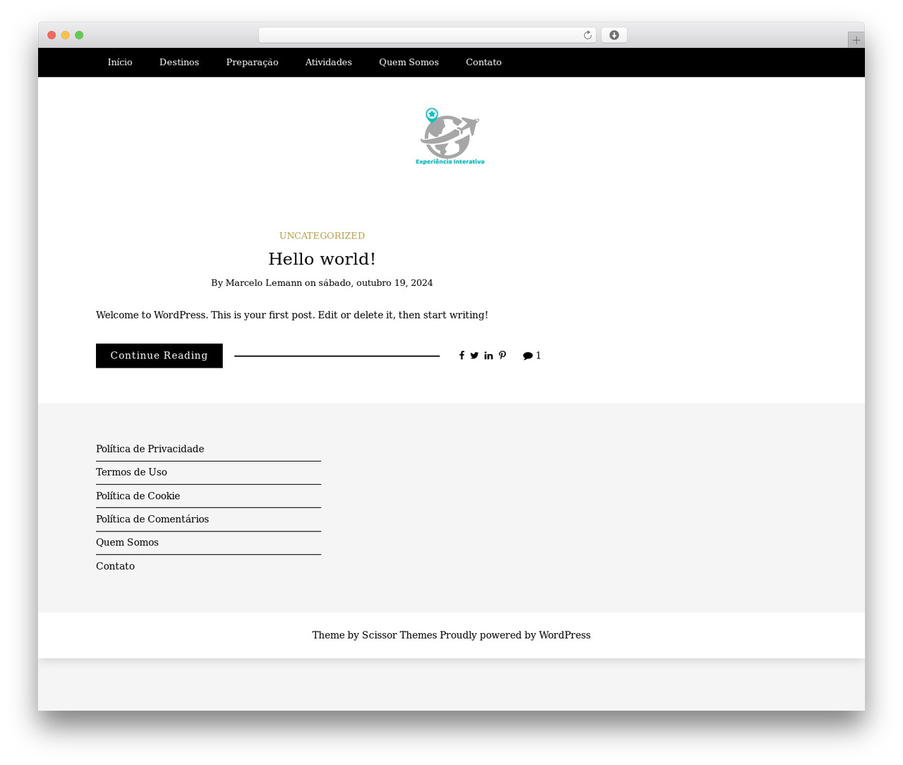 Theme WordPress Writee - experienciainterativa.com Theme WordPress Writee - experienciainterativa.com