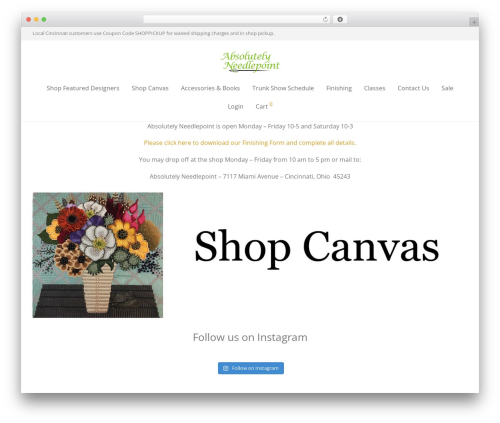 Nm portfolio WordPress plugin - absolutelyneedlepointcincy.com
