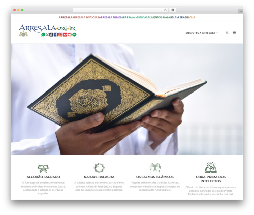 Cascara WordPress theme design - arresala.org.br