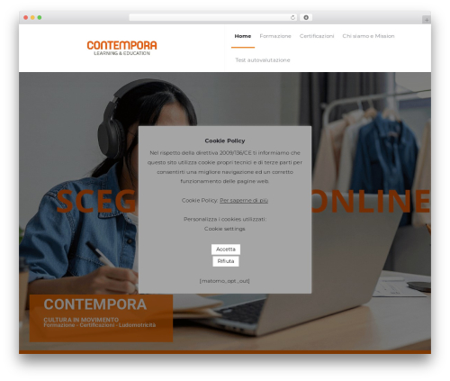 SCUOLA WordPress page theme - coopcontempora.com