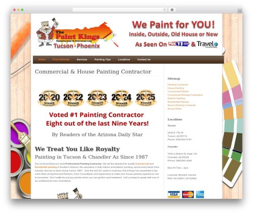 Site business WordPress theme - paintkings.com
