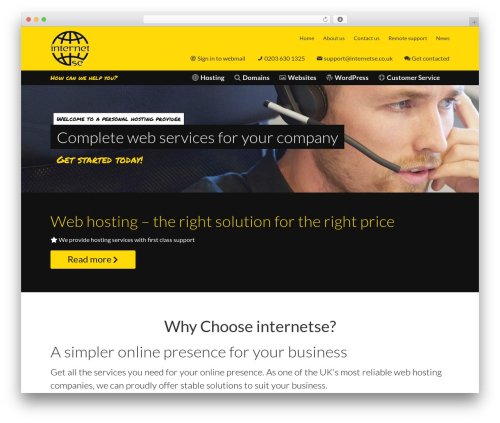 The Sceleton theme WordPress theme for business - internetse.co.uk