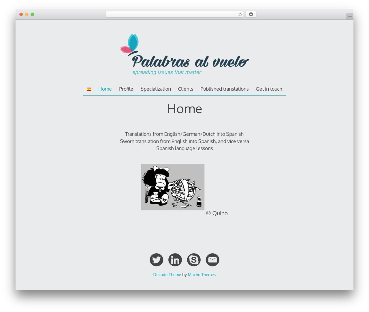 Theme WordPress Decode - palabrasalvuelo.net Theme WordPress Decode - palabrasalvuelo.net