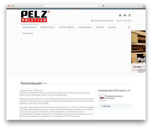 Unique theme WordPress - palettenhandel.de